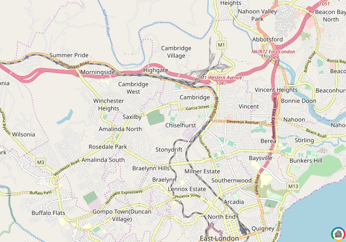 Map location of Chiselhurst